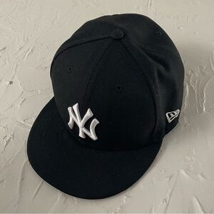 *New Era MLB 59Fifty New York Yankees Black Fitted Hat Sz 7 5/8